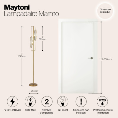 Торшер Marmo MOD099FL-02G